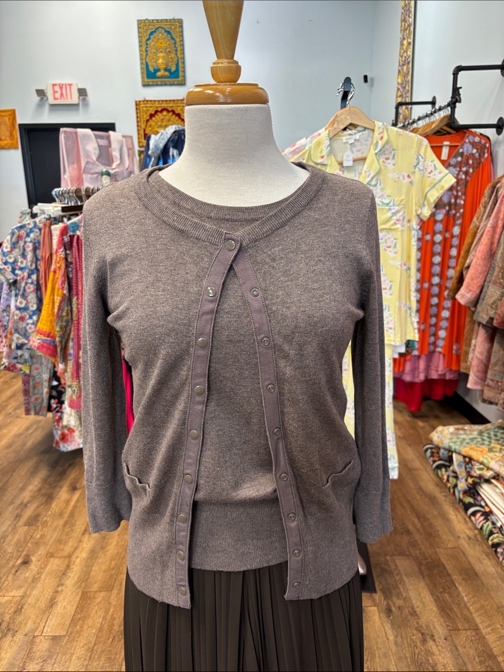 Grace Elements Cocoa-Gray Twin Set
